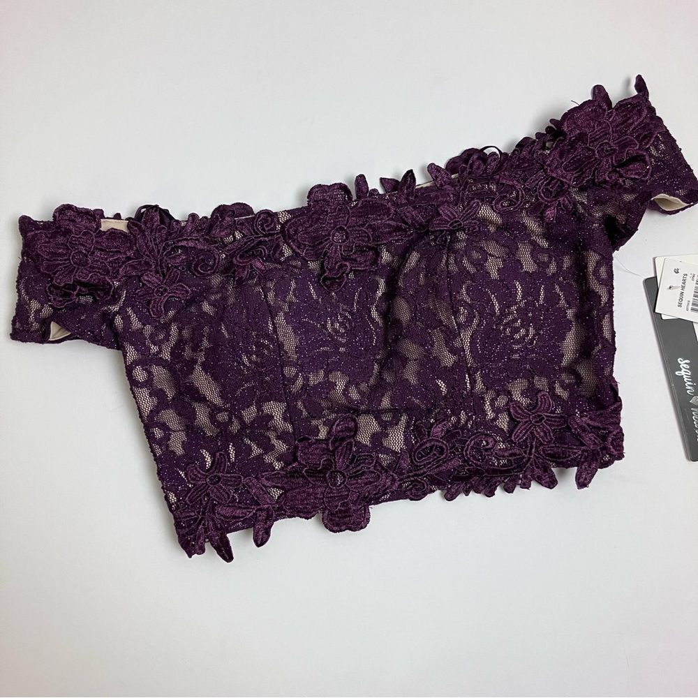Sequin Hearts 2 Piece Lace Dress - Picture 5 of 16